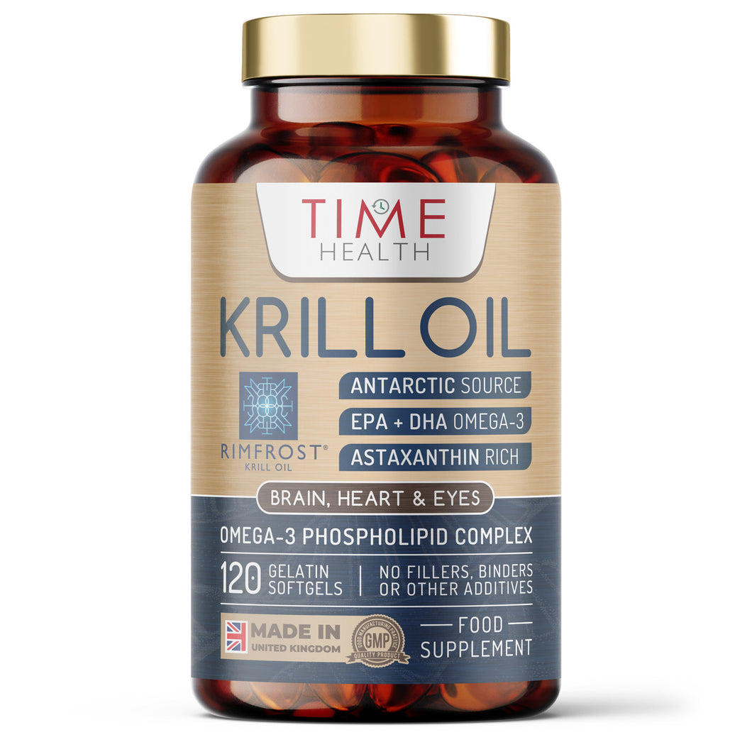 Antarctic Krill Oil Capsules Premium Brand RIMFROST® | Certified Sustainable Seafood | EPA/DHA Phospholipids Bound Omega-3 EPA/DHA and Astaxanthin esters - 120 Capsules