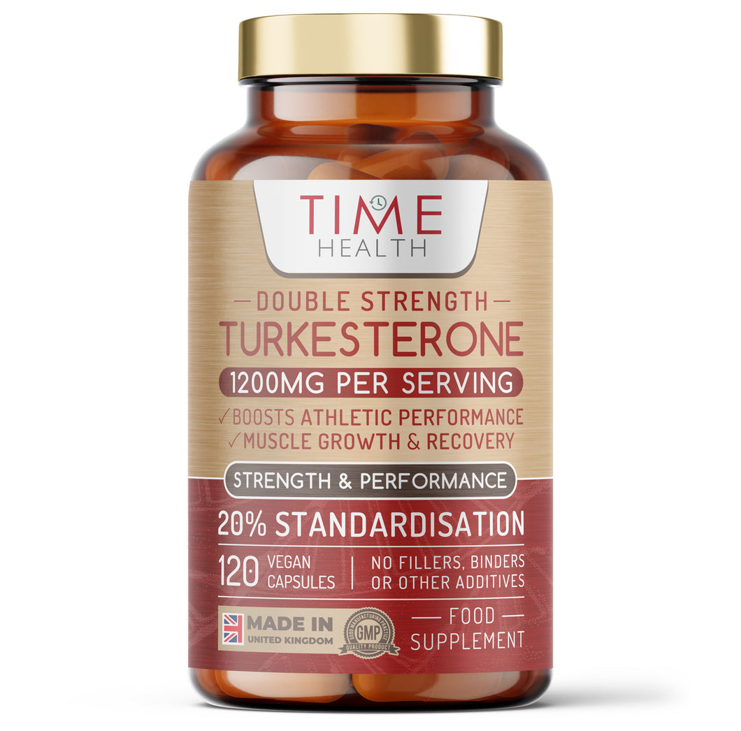 Turkesterone – 1200mg – Double Strength – 120 Capsules – Natural Ajuga Turkestanica Extract – Muscle Recovery & Strength Support – Performance Enhancer