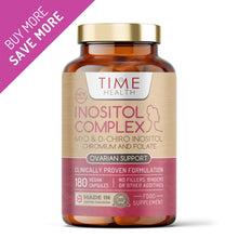 Load image into Gallery viewer, New &amp; Improved: Inositol Complex | Myo &amp; D Chiro Inositol with Folate &amp; Chromium | Clinically Proven | Enhanced Benefits | PCOS | 180 Capsules
