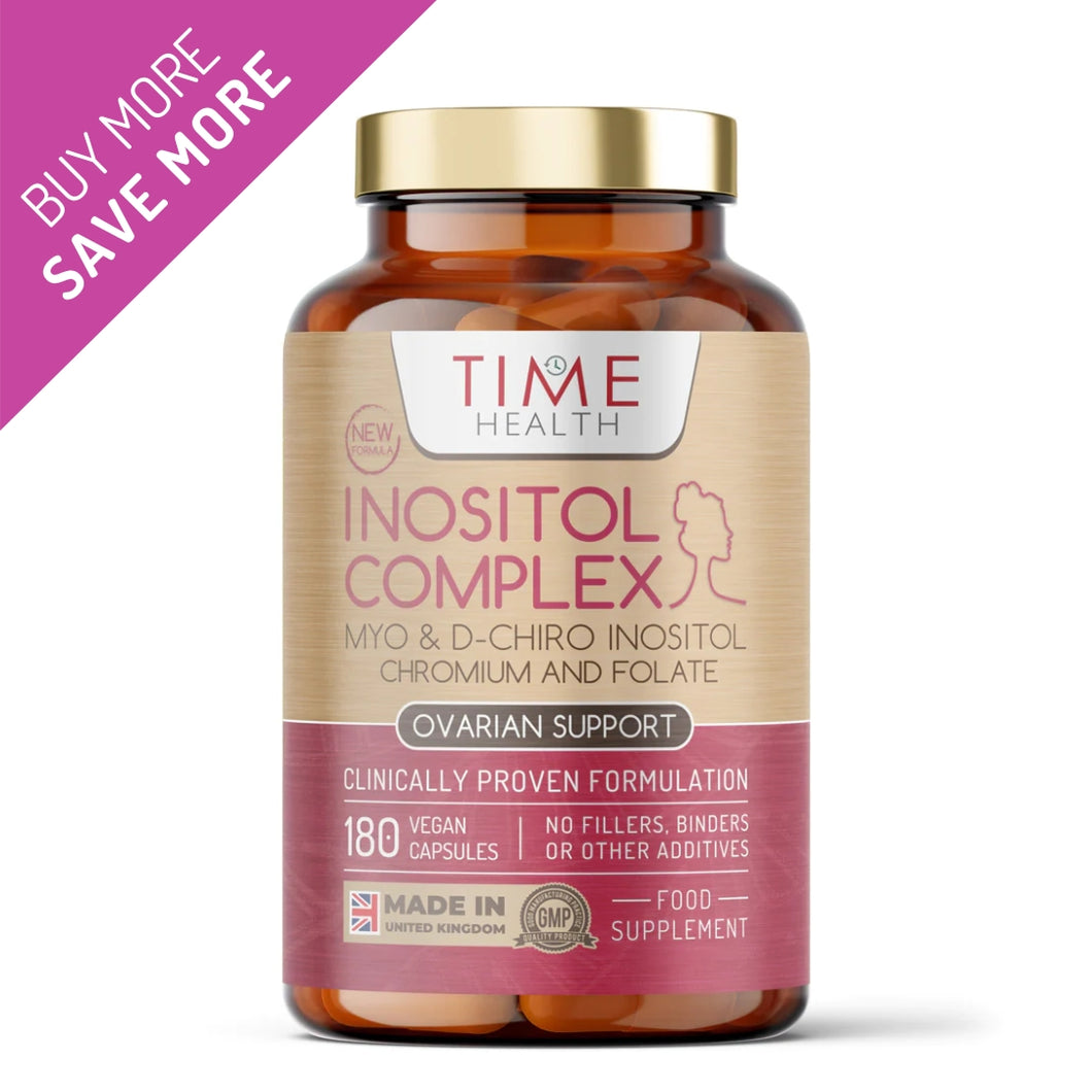 New & Improved: Inositol Complex | Myo & D Chiro Inositol with Folate & Chromium | Clinically Proven | Enhanced Benefits | PCOS | 180 Capsules