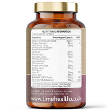 Load image into Gallery viewer, NEW: MenoPower® – Pre & Post Menopause Complex – Includes Clinically Proven Menoduo® Hops Extract, Magnesium, Red Clover, Saffron, Fenugreek, Lemon Balm, Folate & B12 – 4 Months’ Supply