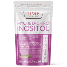 Load image into Gallery viewer, New & Improved: Myo & D Chiro Inositol – Clinically Proven – 6X more D-Chiro-Inositol for Enhanced Benefits – PCOS Support - 120 Capsules / 100g Powder