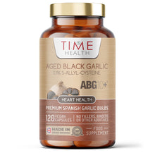 Load image into Gallery viewer, Aged Black Garlic Extract – Clinically Proven Brand ABG10+ – Patented Formula – Standardised S-Alyll-Cysteine (SAC) – Spanish Source - 120 Capsules