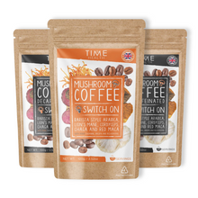 Load image into Gallery viewer, Mushroom Coffee - Regular / Decaf - Instant Arabica Coffee, Lion’s Mane, Cordyceps, Chaga, Maca, L-Theanine, Bacopa & Resveratrol – Natural Energy & Focus – Vegan