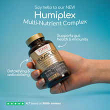 Load image into Gallery viewer, Humiplex® – Fulvic & Humic Multi-Nutrient Complex – Minerals, Trace Elements, Amino Acids, Probiotics & Prebiotics – pH Balance, Detox & Digestion - 120 Capsules