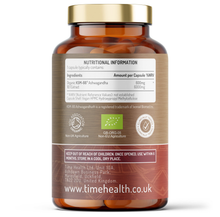 Load image into Gallery viewer, Organic KSM-66® Ashwagandha – 10:1 Extract 6000mg Equivalent – 5% Withanolides – 4 Months Supply – 120 Capsules