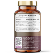Load image into Gallery viewer, Geranylgeraniol & Ubiquinol – GG-Gold® and VitaQuinol® – Activated CoQ10 – Healthy Ageing –Coenzyme Q10 - 60 Capsules