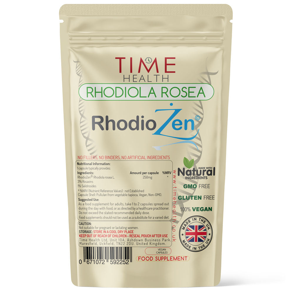 Rhodiola Rosea Extract Capsules - Premium Brand RhodioZen© - 120 Capsules