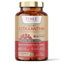 Load image into Gallery viewer, Organic Astaxanthin Oil 8mg – Ultra Pure Astaxanthin – Algamo® – Carrageenan-Free – Super Antioxidant Derived from Haematococcus Pluvialis - 60 Capsules
