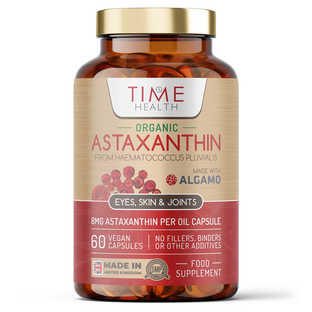 Organic Astaxanthin Oil 8mg – Ultra Pure Astaxanthin – Algamo® – Carrageenan-Free – Super Antioxidant Derived from Haematococcus Pluvialis - 60 Capsules