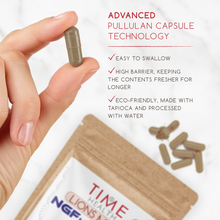 Load image into Gallery viewer, Lion’s Mane Capsules (Hericium erinaceus) NGF - High Strength - 120 Capsules