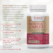 Load image into Gallery viewer, New & Improved: Inositol Complex | Myo & D Chiro Inositol with Folate & Chromium | Clinically Proven | Enhanced Benefits | PCOS | 180 Capsules