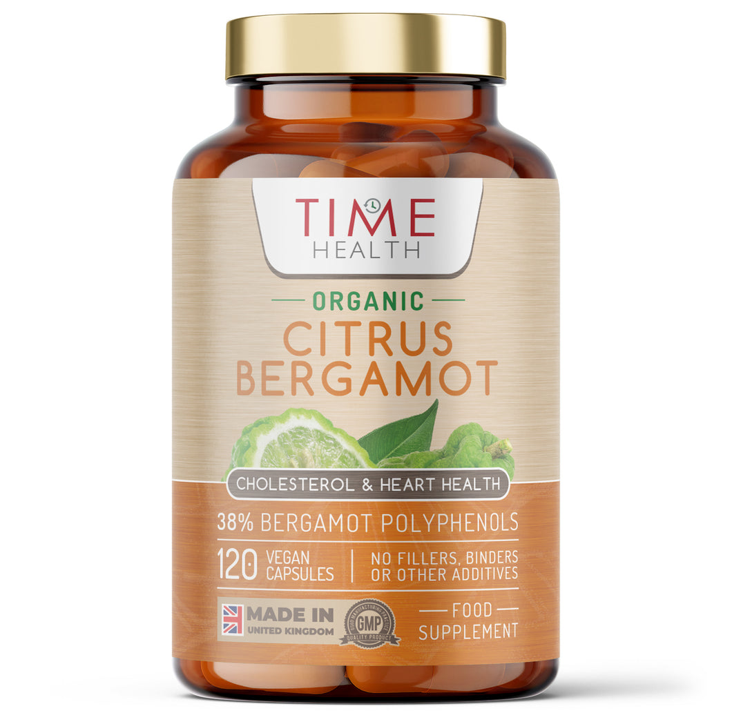 Organic Citrus Bergamot Extract – High Strength 38% Bergamot Polyphenols – Clinically Studied BPF® - 120 Capsules