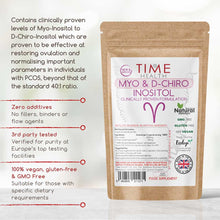 Load image into Gallery viewer, New & Improved: Myo & D Chiro Inositol – Clinically Proven – 6X more D-Chiro-Inositol for Enhanced Benefits – PCOS Support - 120 Capsules / 100g Powder