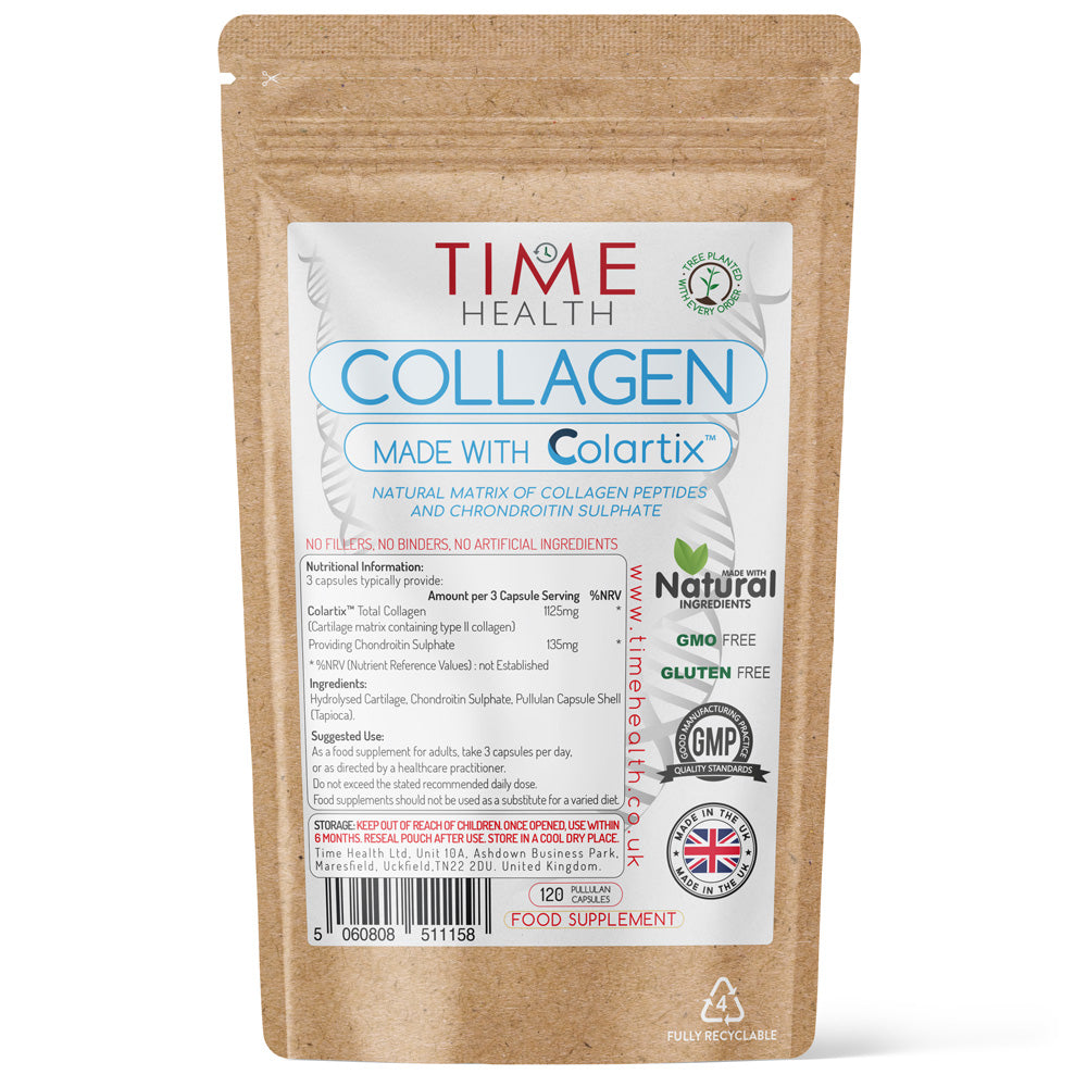 Colartix™ Collagen – Joint Specific – Type II – Hydrolysed Collagen Peptides & Glycosaminoglycans Derived from Cartilage – Zero Additives – Pullulan
