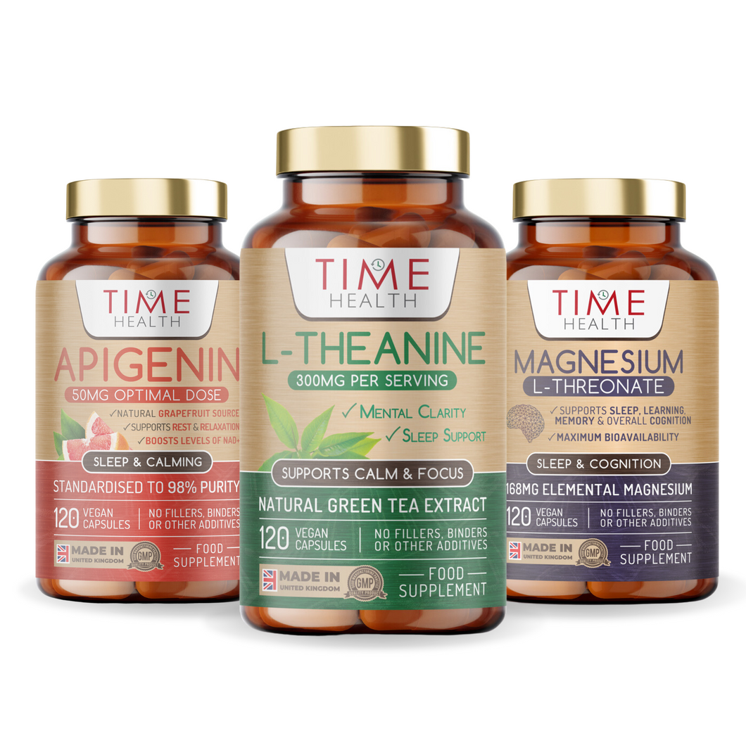 Sleep Bundle - Apigenin, Magnesium L-Threonate & L-Theanine – ‘The Sleep Cocktail’