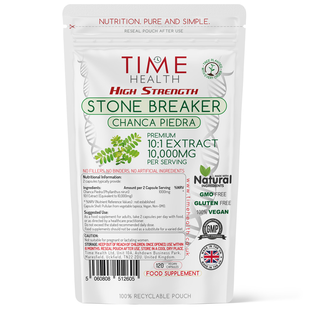 Stone Breaker – Chanca Piedra – 120 Capsules – 10:1 Extract / 10,000mg – Kidney & Liver Support – Dissolve, Flush & Cleanse – Phyllanthus niruri