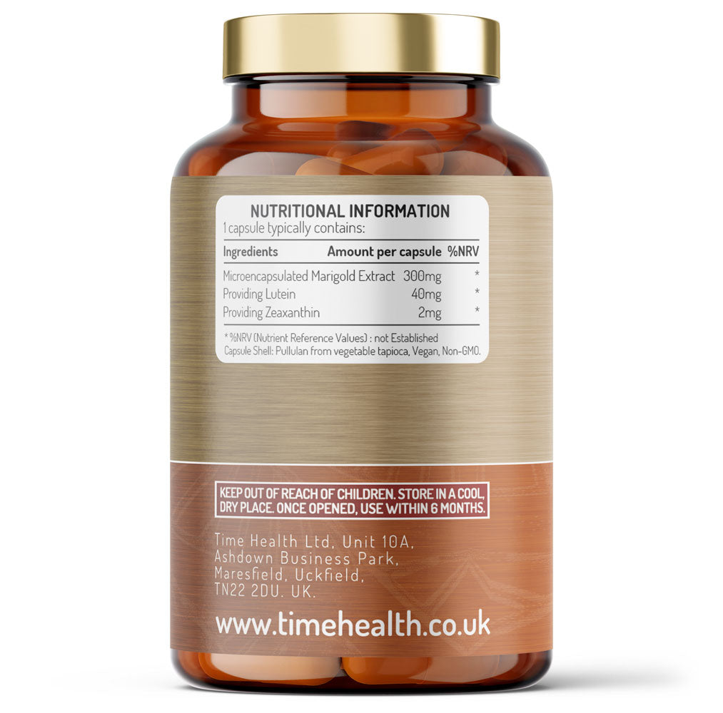 Lutein 40mg – Zeaxanthin 2mg – Maximum Strength - 120
