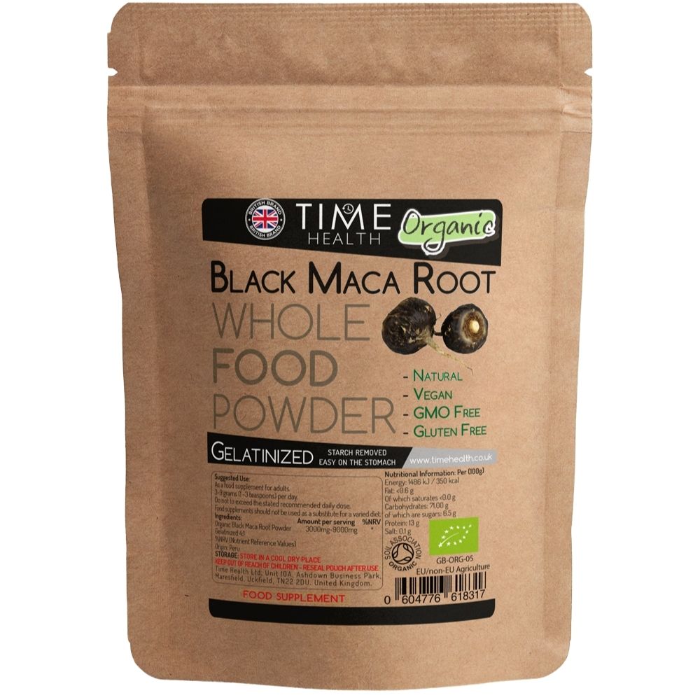 Black Maca Root – Soil Association Certified Organic – Capsules / Powder