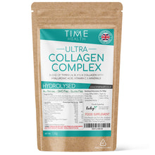 Load image into Gallery viewer, Ultra Collagen Complex – Hydrolysed – Types I, II, III, V &amp; X Collagen, Hyaluronic Acid, Vitamin C &amp; Minerals – Made with VERISOL® – Grass Fed – 126g Powder
