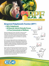 Load image into Gallery viewer, Organic Citrus Bergamot Extract – High Strength 38% Bergamot Polyphenols – Clinically Studied BPF® - 120 Capsules
