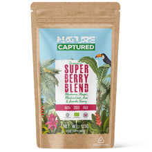 Load image into Gallery viewer, Organic Super Berry Blend – Freeze-Dried Blueberry, Blackcurrant, Acerola Cherry, Maqui &amp; Acai – 125g Powder
