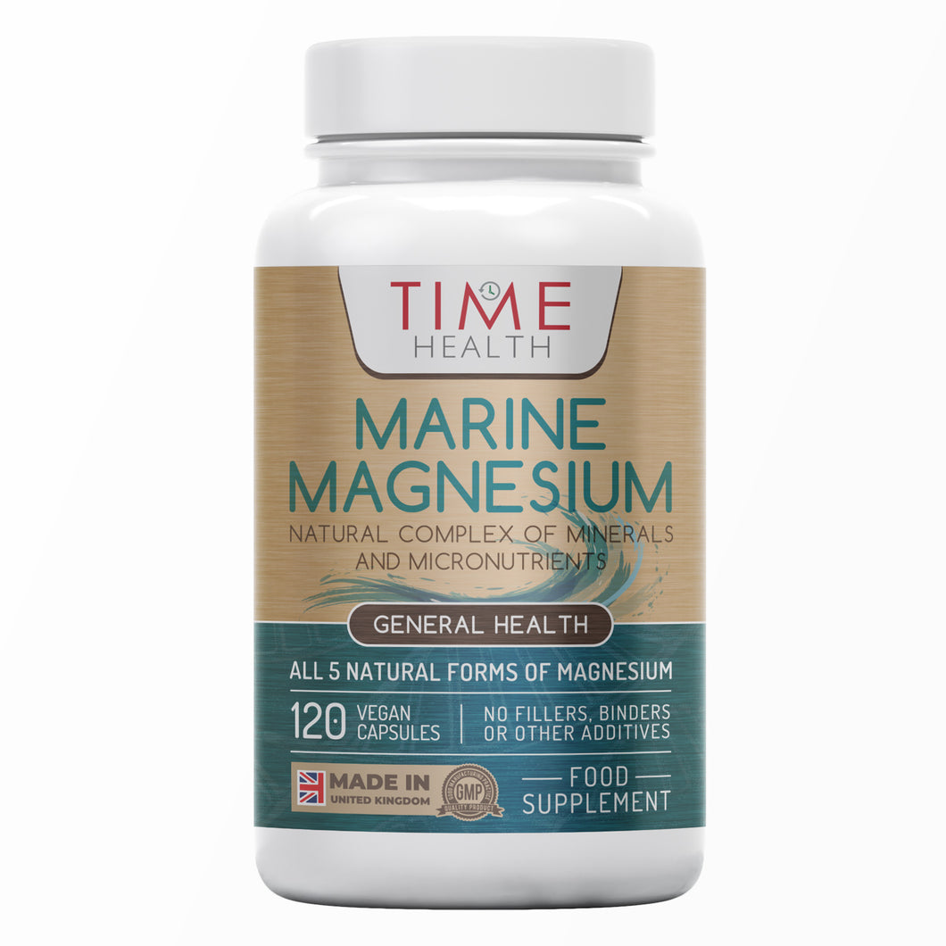 Marine Magnesium - Purified Sea Water - Minerals & Micronutrients - 308mg of Magnesium - 120 Capsules